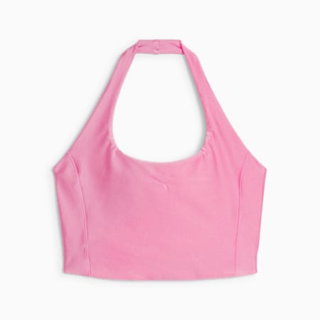 Camiseta de cuello halter DARE TO para mujer, Fast Pink, small