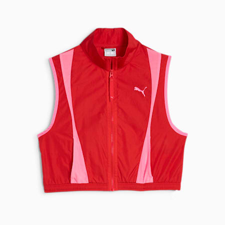 DARE TO Women's Woven Vest, For All Time Red, small