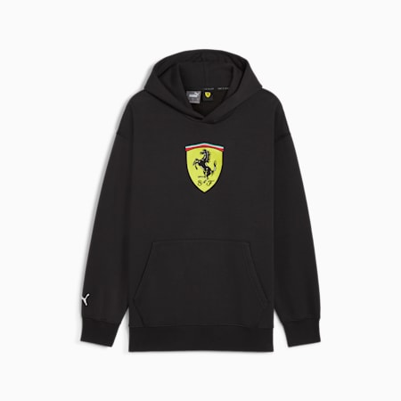 Scuderia Ferrari Race Big Shield Men's Hoodie, PUMA Black, small-AUS