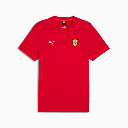 Scuderia Ferrari Race Colour Shield Men's Tee, Rosso Corsa, small-AUS