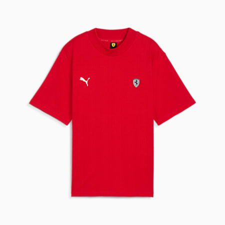 T-shirt stile Scuderia Ferrari da donna, Rosso Corsa, small