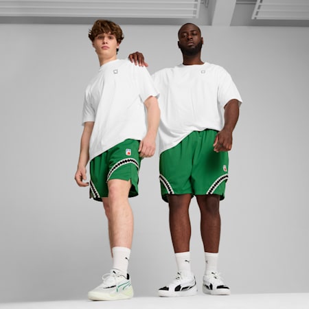 Short de basketball en mesh Crowd Craze Homme, Archive Green, small