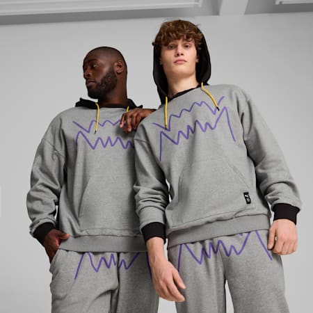 Jaws Core Men's Basketball Hoodie 2.0, Medium Gray Heather-PUMA Black, small-AUS