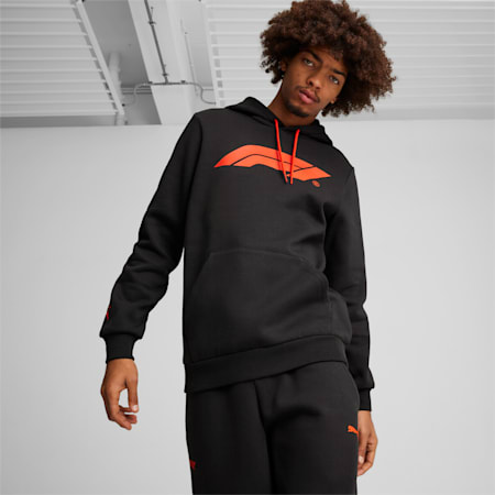 F1® ESS Logo Fleece Hoodie Men, PUMA Black, small