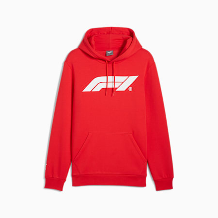 F1® ESS Logo fleece hoodie voor heren, Pop Red, small