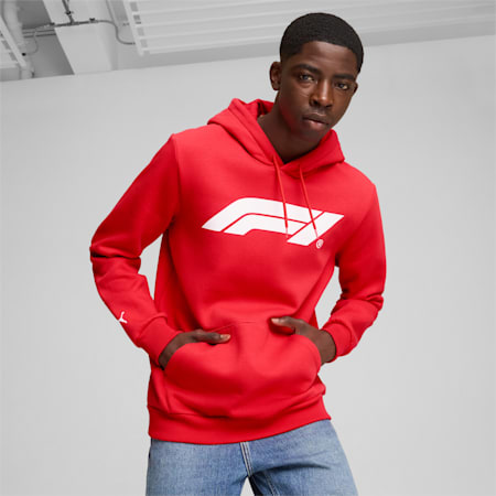 F1® ESS Logo Fleece Hoodie Men, Pop Red, small