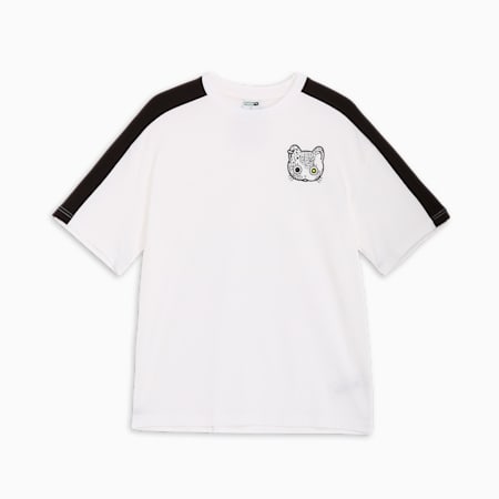 Kaos Unisex Lengan Pendek Grafis NEKO-san, PUMA White, small-IDN