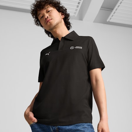 Mercedes-AMG Petronas F1® Men's Pique Polo, PUMA Black, small-AUS