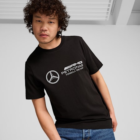 Mercedes-AMG Petronas F1® ESS Men's Logo Tee, PUMA Black, small-AUS