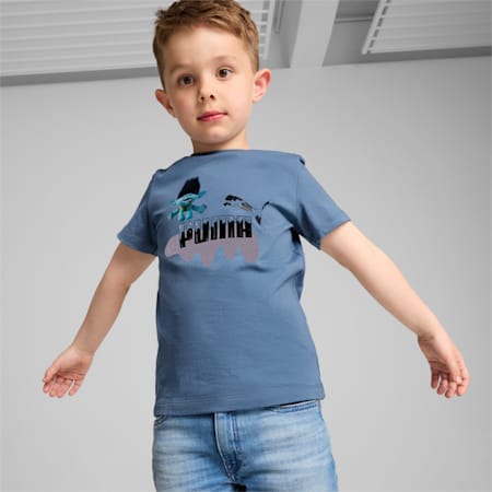 PUMA x TROLLS T-shirt voor kinderen, Blue Horizon, small