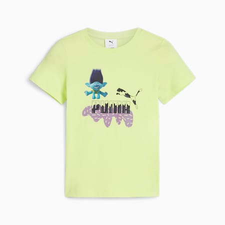 PUMA x TROLLS Tee - Boys 4-8 years, Cool Cucumber, small-AUS