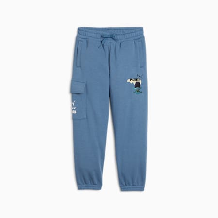 PUMA x TROLLS Cargo Pants - Boys 4-8 years, Blue Horizon, small-AUS