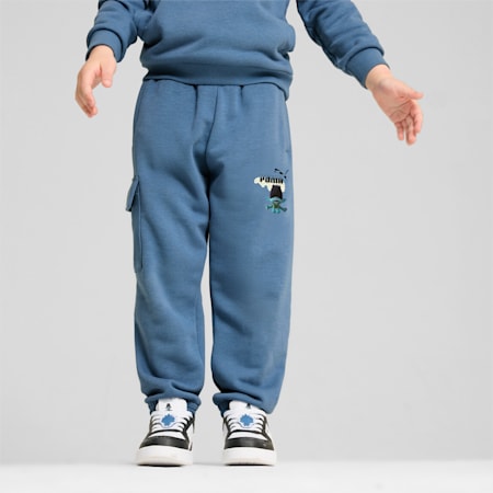 PUMA x TROLLS Cargo Pants Kids, Blue Horizon, small-SEA