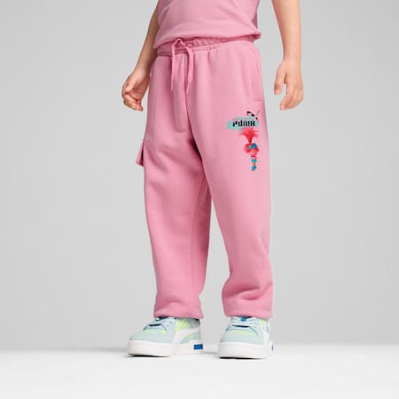 PUMA x TROLLS Cargo Pants - Boys 4-8 years, Mauved Out, small-AUS