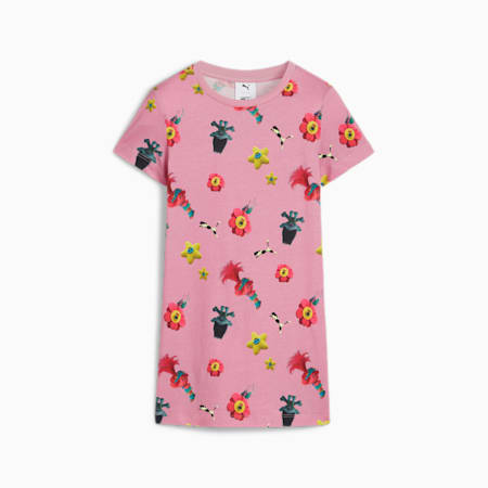 PUMA x TROLLS Tee - Girls 4-8 years, Mauved Out, small-AUS