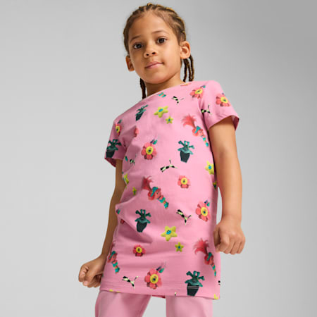 PUMA x TROLLS Tee - Girls 4-8 years, Mauved Out, small-AUS