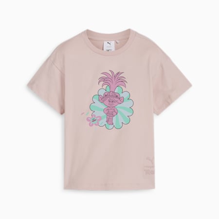 Dziecięca koszulka z grafiką PUMA × TROLLS, Mauve Mist, small