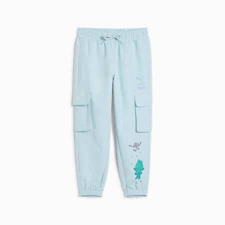 PUMA x TROLLS Cargo Pants - Boys 4-8 years, Frosted Dew, small-AUS