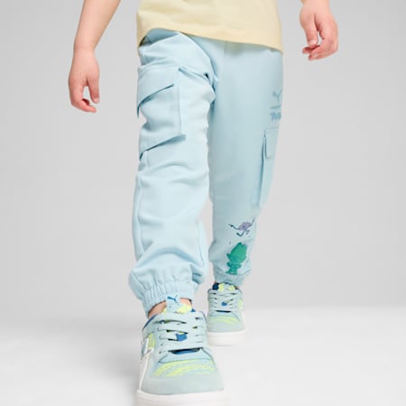 PUMA x TROLLS Cargo Pants - Boys 4-8 years, Frosted Dew, small-AUS