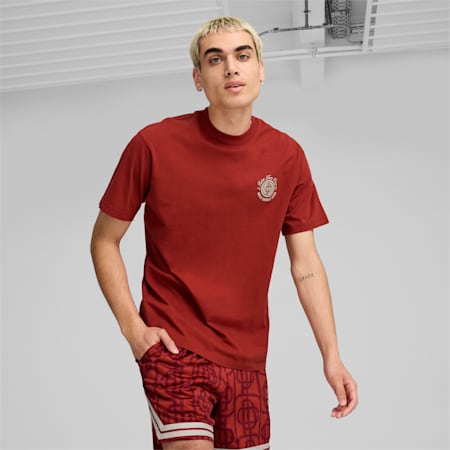 PUMA x PALM TREE CREW Graphic T-Shirt Herren, Mars Red, small