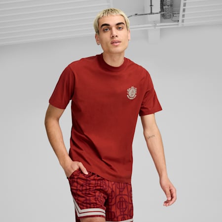 T-shirt à imprimés PUMA x PALM TREE CREW Homme, Mars Red, small