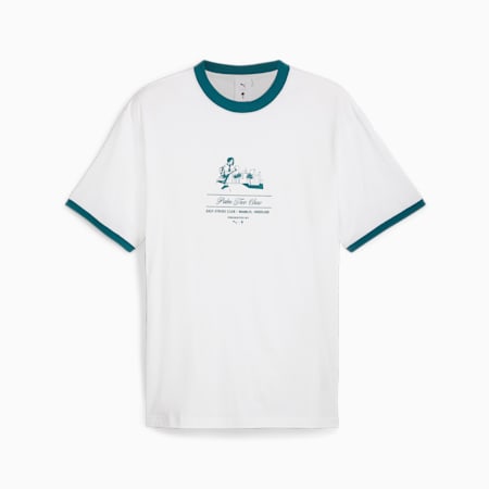 T-shirt PUMA x PALM TREE CREW Ringer da uomo, PUMA White, small