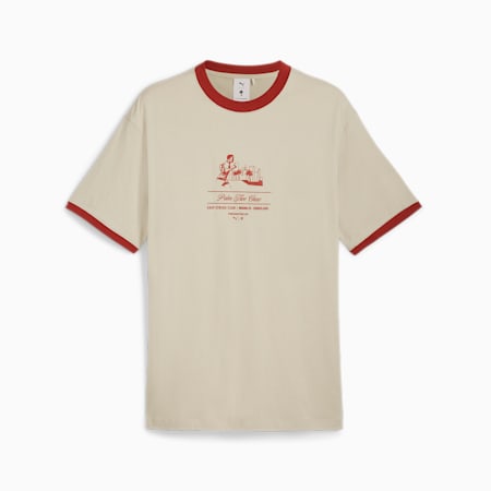 PUMA x PALM TREE CREW Ringer T-Shirt Herren, Desert Dust, small