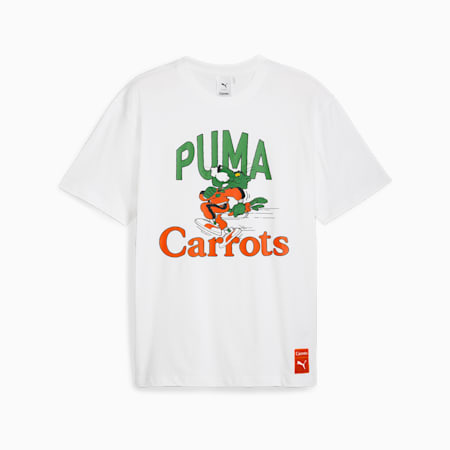 เสื้อยืดผู้ชายลายกราฟิก PUMA x Carrots, PUMA White, small-THA