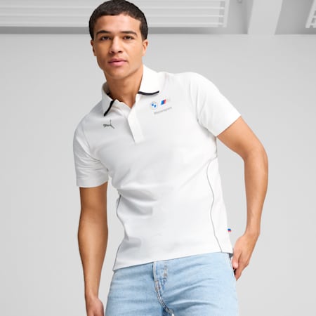 BMW M Motorsport Men's Polo, PUMA White, small-AUS