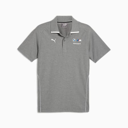 BMW M Motorsport Men's Polo, Medium Gray Heather, small-NZL