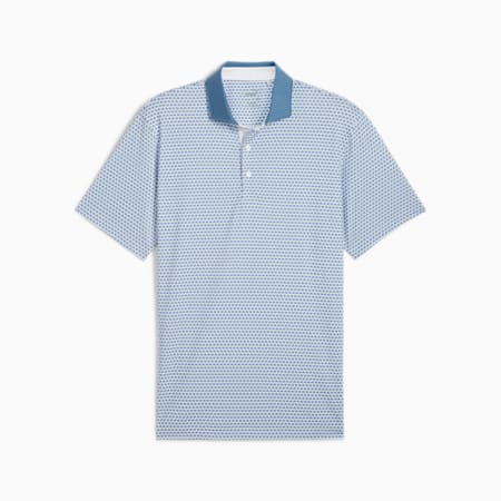 MATTR Century Golf Polo Men, Blue Horizon-Mauved Out, small-PHL