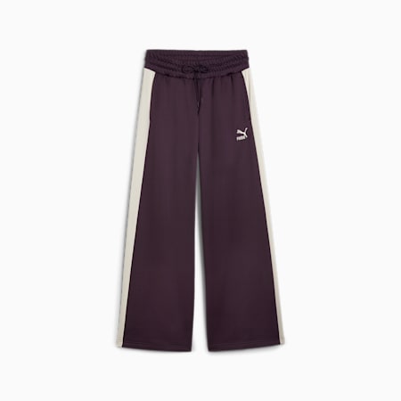 T7 Women's Low Rise Track Pants, Midnight Plum, small