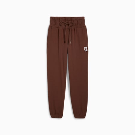 Pivot Basketball Women's Sweat Pants, Espresso Brown, small-NZL