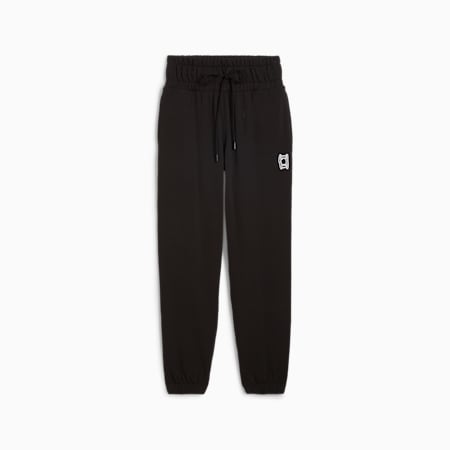 Pivot Basketball Women's Sweat Pants, PUMA Black, small-AUS