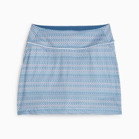 Fair Isle Golf Skirt Women, Blue Horizon-White Glow, small-IDN