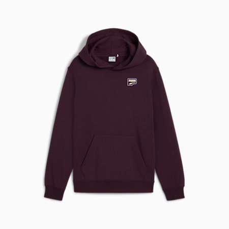 DOWNTOWN Graphic Hoodie Teenager, Midnight Plum, small