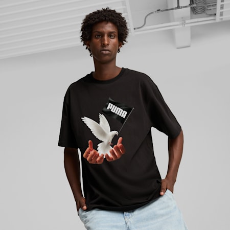 PUMA x MÁS TIEMPO Men's Tee, PUMA Black, small-AUS