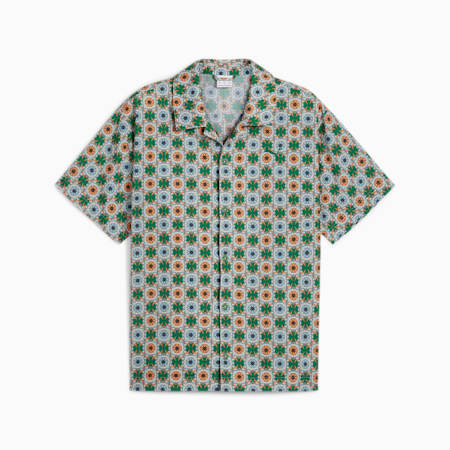 CLASSICS geweven shirt met korte mouwen voor dames, Archive Green, small