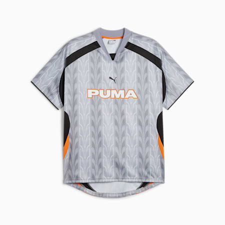 PUMA Men's AOP Soccer Jersey, Silver Mist, small