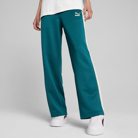 ICONIC T7 Track Pants Women, Cold Green, small