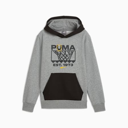 Młodzieżowa bluza z kapturem Winning Shot, Medium Gray Heather, small