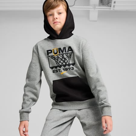 Winning Shot Hoodie Youth, Medium Gray Heather, small