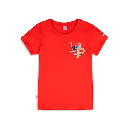 PUMA CNY Shortsleeve Women's Tee, For All Time Red, small-SEA