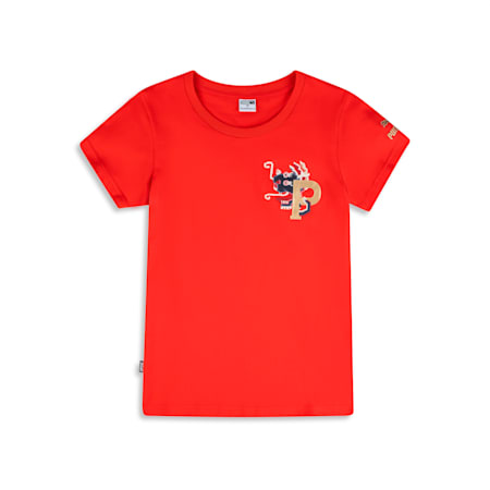 PUMA CNY Shortsleeve Women's Tee, For All Time Red, small-THA