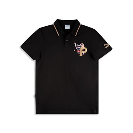 PUMA CNY Shortsleeve Polo, PUMA Black, small-PHL