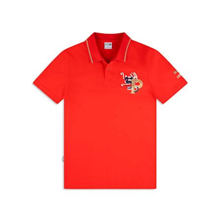 PUMA CNY Shortsleeve Polo, For All Time Red, small-PHL