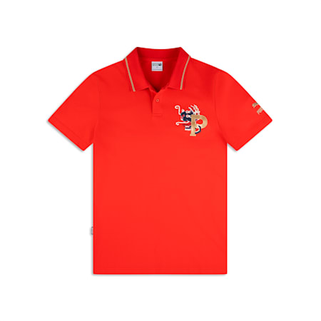 PUMA CNY Shortsleeve Polo, For All Time Red, small-SEA