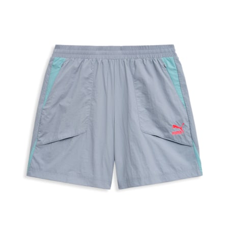 CRLT K Cellerator K Woven Shorts, Gray Fog, small-THA