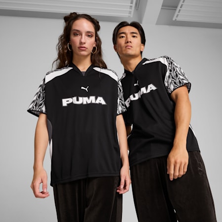 Relaxed Football Jersey Unisex, PUMA Black-Galactic Gray, small