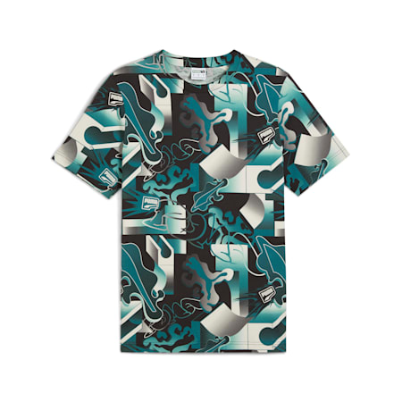 CLASSICS Brand Love All-Over Print Tee Men, PUMA Black, small